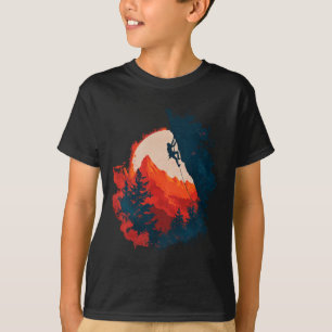Felsenkletter-Gebirgszug-Sonnenuntergangs-Abenteue T-Shirt