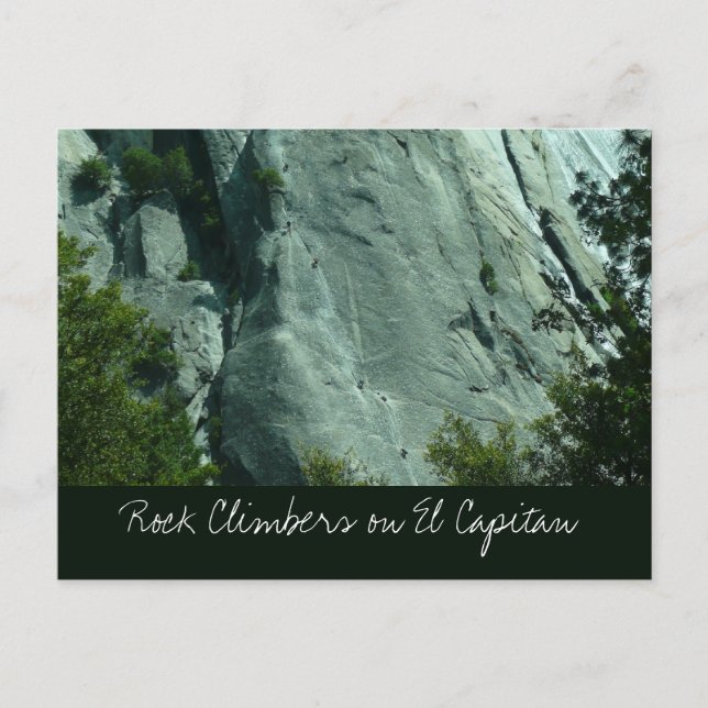Felsenkletterer an El Capitan Postkarte (Vorderseite)