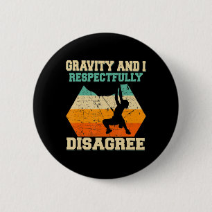 Felsenkletterer Bouldering Vintage Retro Felsenkle Button