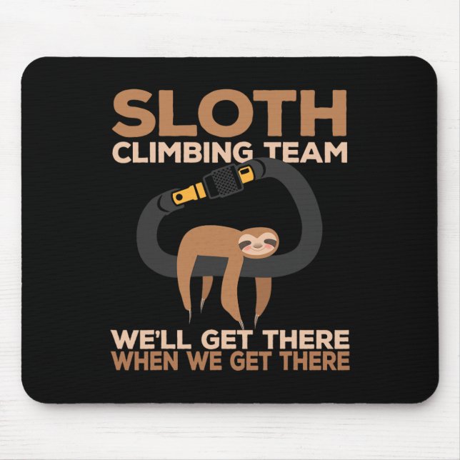 Felsenkletterer Faultier-Kletterteam-Karabiner Mousepad (Vorne)