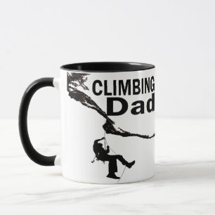Felsenkletterer kletternder Vater Tasse