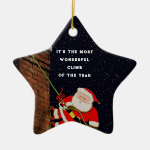 Felsenkletterer Weihnachten Keramik Ornament