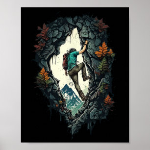 Felsenklettern Berg Indoor Outdoor Bouldering R Poster