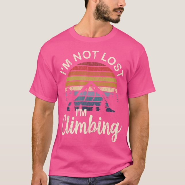 Felsenklettern Bergsteiger Klettern T-Shirt (Vorderseite)
