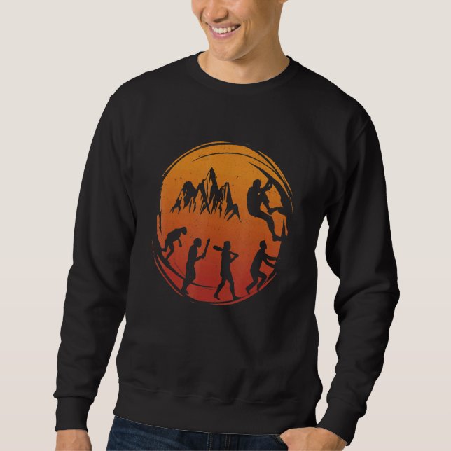 Felsenklettern  Bergsteiger Sweatshirt (Vorderseite)