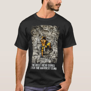 Felsenklettern bis zum Berggipfel T-Shirt