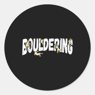 Felsenklettern Bouldering  Runder Aufkleber