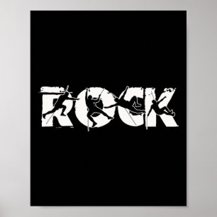 Felsenklettern Bouldern Kletterer Boulder Alpinist Poster