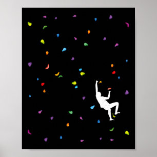Felsenklettern Free Climbing Extremsport Boulder Poster