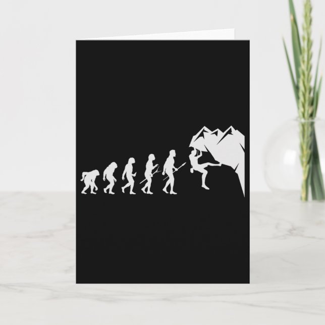Felsenklettern - Für Kletterer Lustige Evolution  Karte (Vorderseite)