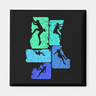 Felsenklettern Kletterer Bouldering Boulder Magnet