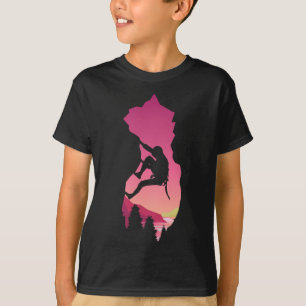 Felsenklettern Kletterer Bouldern Abenteuer Sonnen T-Shirt
