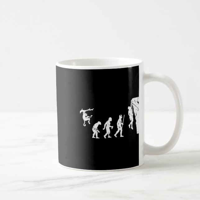 Felsenklettern Kletterer Evolution Bouldern  Kaffeetasse (Rechts)