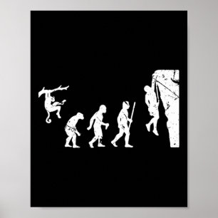 Felsenklettern Kletterer Evolution Bouldern  Poster