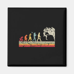 Felsenklettern Menschliche Evolution Vintage Klett Magnet