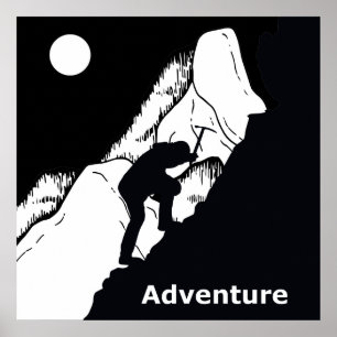 Felsenklettern Rockclimbing Poster