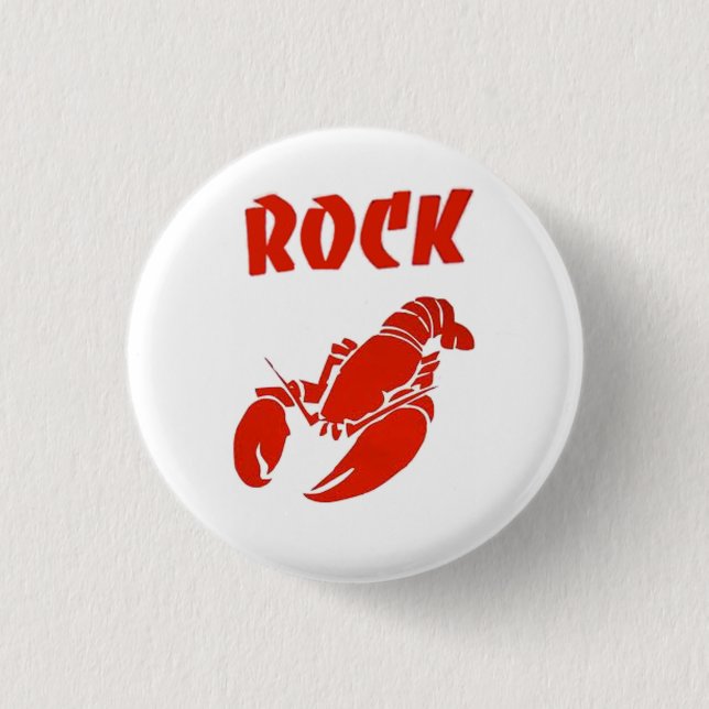 Felsenlanguste Button (Vorderseite)