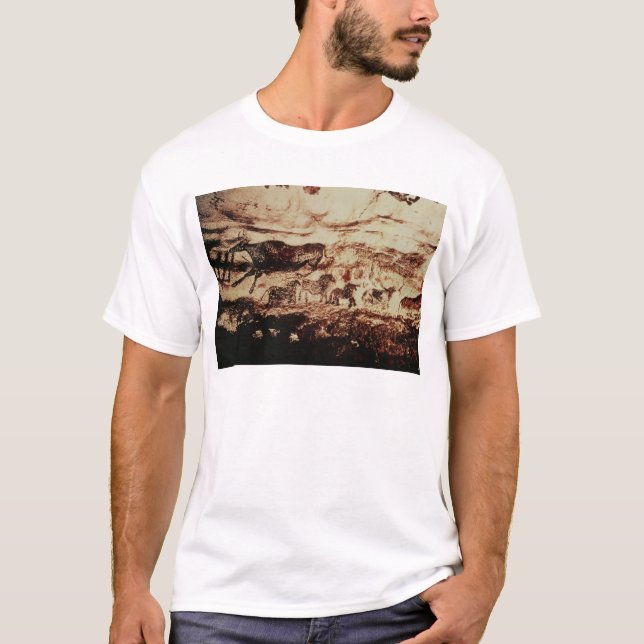 Felsenmalerei einer Springenkuh T-Shirt (Vorderseite)