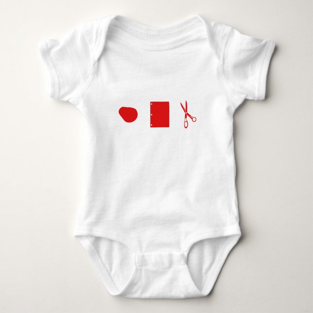 Felsenpapierscheren für Baby Strampler (Vorderseite)
