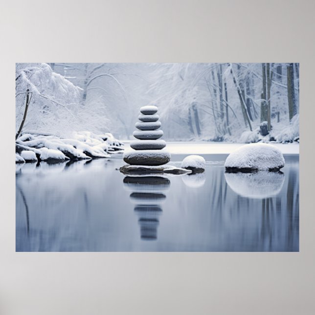 Felsenpfahlwald Ruhe Friedlich Poster (Vorne)