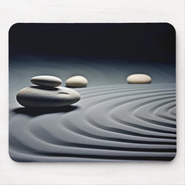 Felsenpflaster Wasser Ruhe Friedlich Mousepad (Vorne)