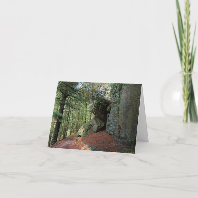 Felsenwand und Wälder auf dem Burggraben Einladung (Vorderseite)