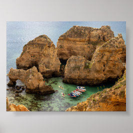 Felsformationen in Algarve Poster