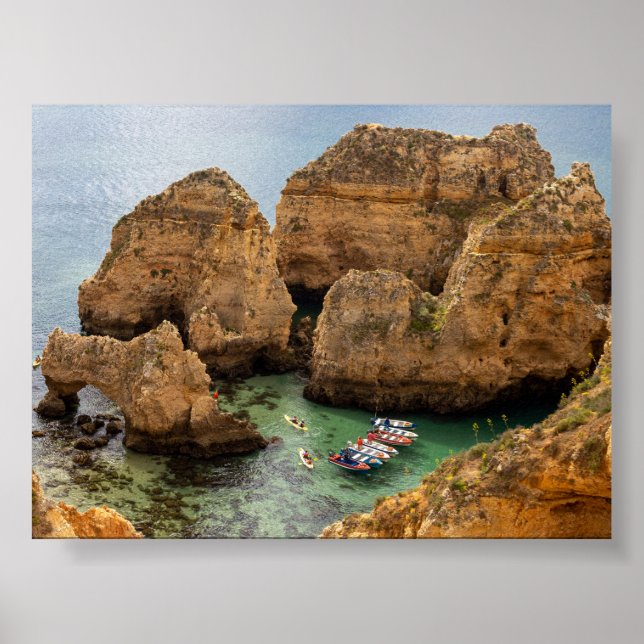 Felsformationen in Algarve Poster (Vorne)