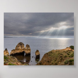 Felsformationen in Algarve Poster