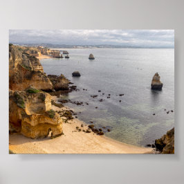 Felsformationen in Algarve Poster