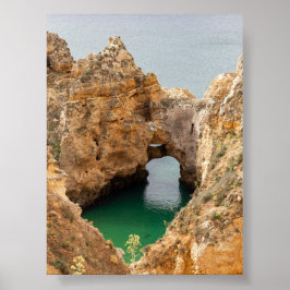 Felsformationen in Algarve Poster