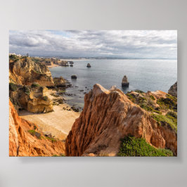 Felsformationen in Algarve Poster