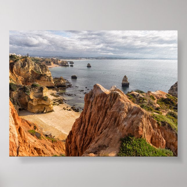 Felsformationen in Algarve Poster (Vorne)
