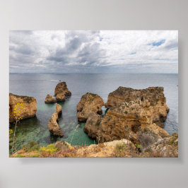 Felsformationen in Algarve Poster