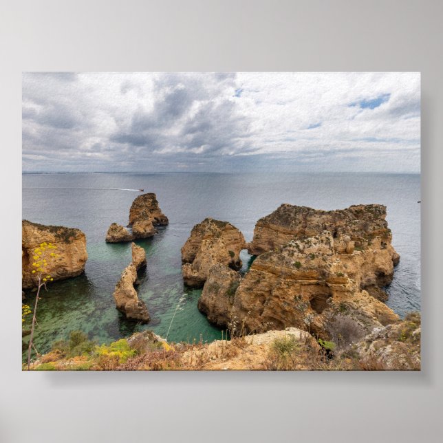 Felsformationen in Algarve Poster (Vorne)
