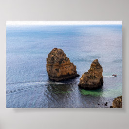 Felsformationen in Algarve Poster