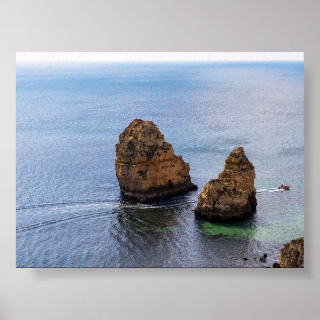 Felsformationen in Algarve Poster (Vorne)