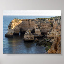 Felsformationen in Algarve Poster