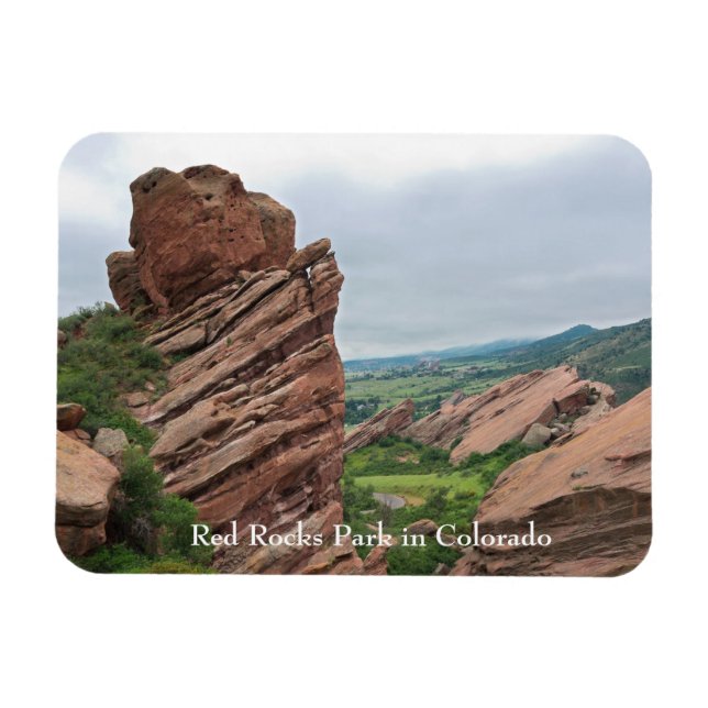 Felsformationen und -bereiche rund um Rote Felsen Magnet (Horizontal)