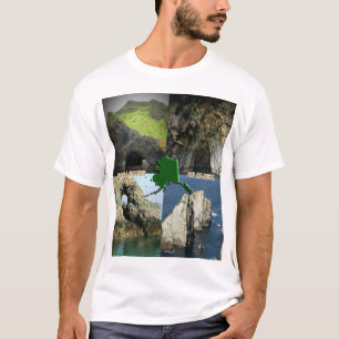 Felsformationen und Höhlen in Alaska Collage T-Shirt