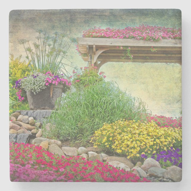 Felsgarten mit Trellis Steinuntersetzer (Vorderseite)