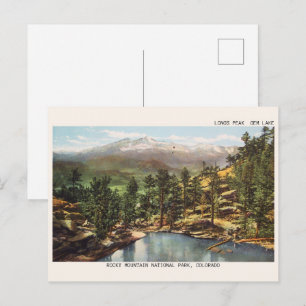 Felsgebirge, Colorado LONGS PEAK GEM LAKE Postkarte