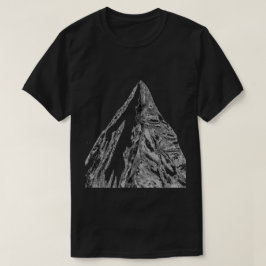 Felsige Bergspitze T-Shirt-Schwarz T-Shirt