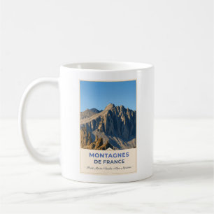 Felsige Gipfel der französischen Alpen Kaffeetasse