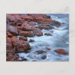 Felsige Küstenlinie mit Wasser, Kanada Postkarte