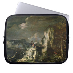 Felsige Landschaft mit einem Jäger und Kriegern Laptopschutzhülle