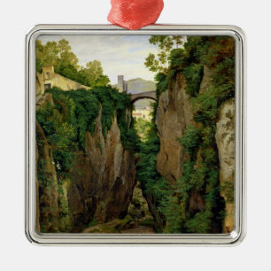 Felsige Schlucht in Sorrent, 1823 Silbernes Ornament
