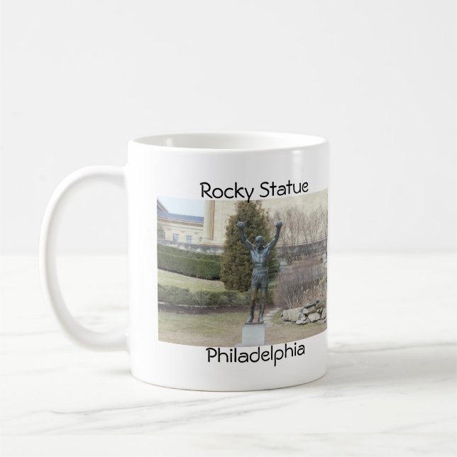 Felsige Statue Philadelphia Tasse (Links)