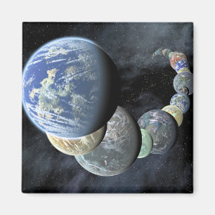 Felsige, terrestrische Welten Magnet