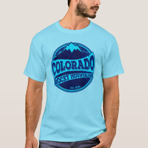 Felsiger Gebirgsblaues aquamarines Tintent-shirt T-Shirt